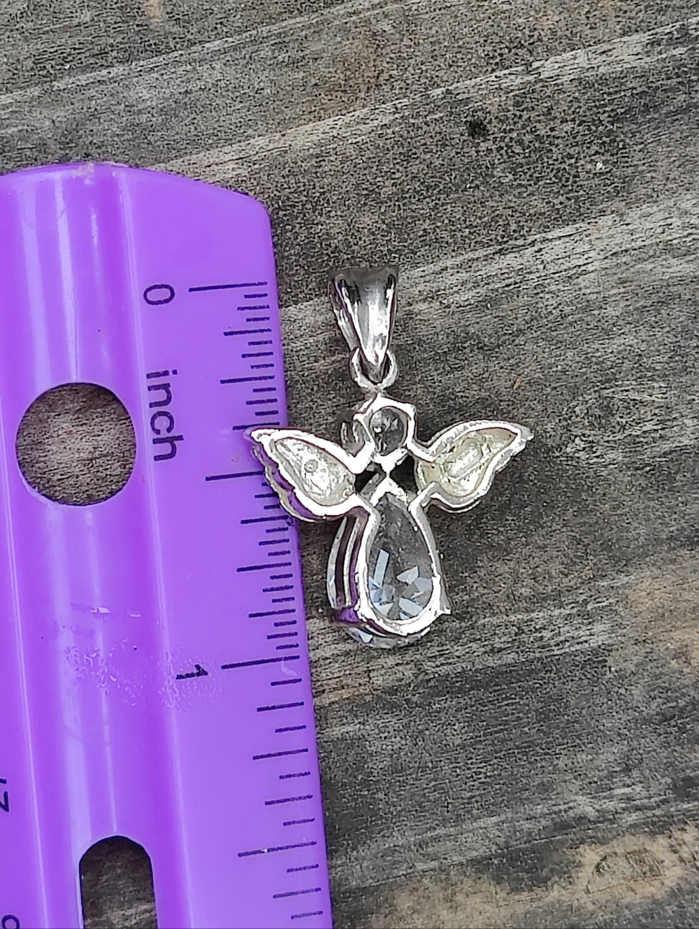 😇 Vintage Sterling Silver Angel Pendant - Picture 5 of 5